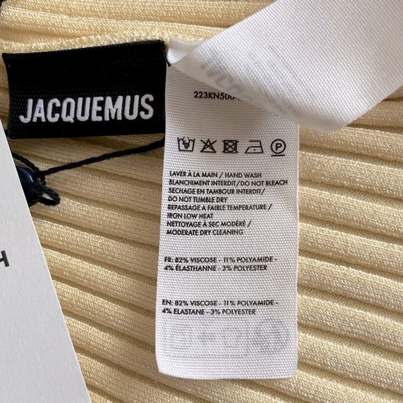 JACQUEMUS Yellow Cardigan Le Maille Pralu Longue Large 40 - Picture 11 of 13
